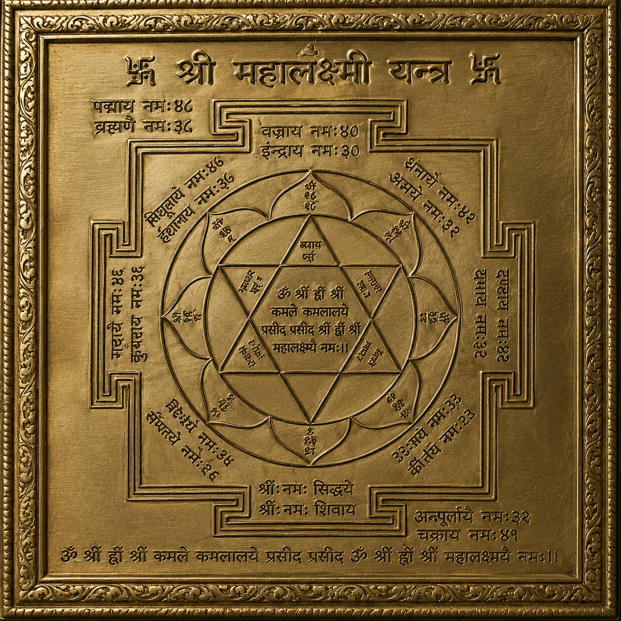 Siddha Mahalaxmi Yantra (Made of Pure Brass)